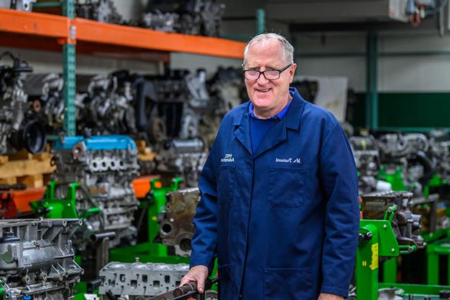 Ken Tremont in automotive lab